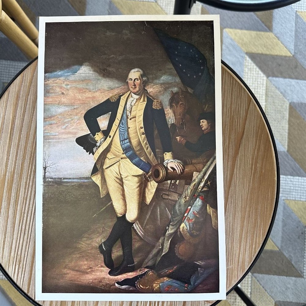 Vintage print George Washington by Peale Metropolitan Museum of Art 9 x 14